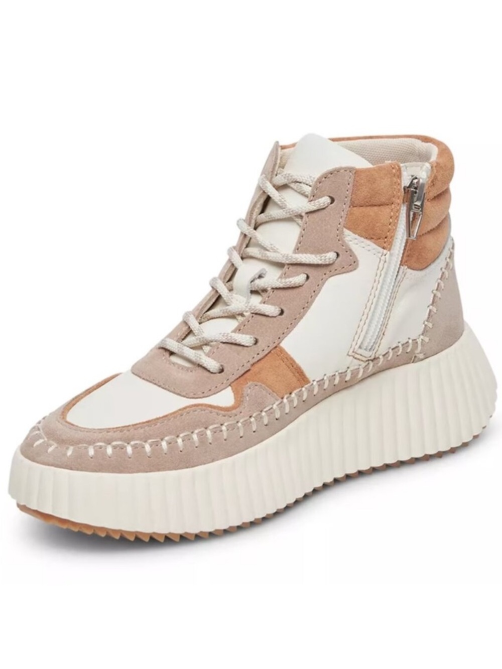 Dolce Vita Taupe Multi Suede Daley High Top Platform Sneaker Shoes Size 9 NIB - Picture 2 of 10